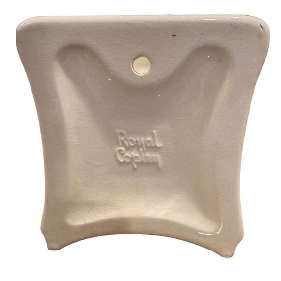 Royal Copley Wall Pocket Salt Box Farm House Decor Salt Server Vintage Farmhouse - Picture 6 of 10